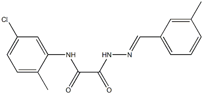 N-(5-chloro-2-methylphenyl)-2-[2-(3-methylbenzylidene)hydrazino]-2-oxoacetamide Struktur