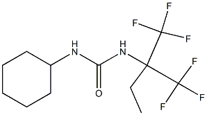 N-[1,1-bis(trifluoromethyl)propyl]-N'-cyclohexylurea Struktur