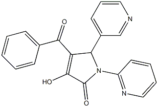 4-benzoyl-3-hydroxy-1-(2-pyridinyl)-5-(3-pyridinyl)-1,5-dihydro-2H-pyrrol-2-one Struktur