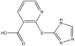 2-(4H-1,2,4-triazol-3-ylsulfanyl)nicotinic acid Struktur