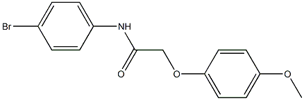 N-(4-bromophenyl)-2-(4-methoxyphenoxy)acetamide Struktur