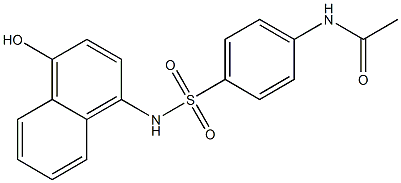 N-(4-{[(4-hydroxy-1-naphthyl)amino]sulfonyl}phenyl)acetamide Struktur