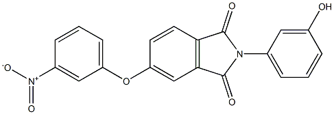 5-{3-nitrophenoxy}-2-(3-hydroxyphenyl)-1H-isoindole-1,3(2H)-dione Struktur