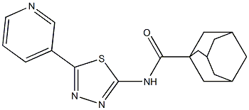 N-[5-(3-pyridinyl)-1,3,4-thiadiazol-2-yl]-1-adamantanecarboxamide Struktur