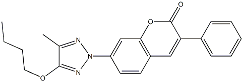 7-(4-butoxy-5-methyl-2H-1,2,3-triazol-2-yl)-3-phenyl-2H-chromen-2-one Struktur