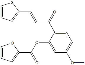 5-methoxy-2-[3-(2-thienyl)acryloyl]phenyl 2-furoate Struktur