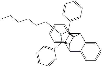 17-hexyl-16,18-diphenyl-17-azapentacyclo[6.6.5.0~2,7~.0~9,14~.0~15,19~]nonadeca-2,4,6,9,11,13,15,18-octaene Struktur