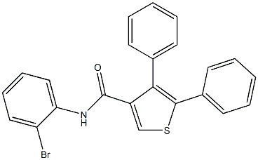 N-(2-bromophenyl)-4,5-diphenylthiophene-3-carboxamide Struktur