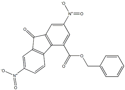 benzyl 2,7-dinitro-9-oxo-9H-fluorene-4-carboxylate Struktur