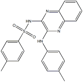 4-methyl-N-[3-(4-toluidino)-2-quinoxalinyl]benzenesulfonamide Struktur