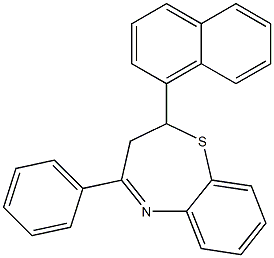 2-(1-naphthyl)-4-phenyl-2,3-dihydro-1,5-benzothiazepine Struktur