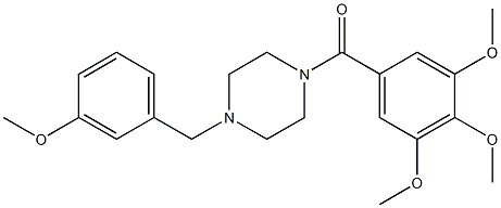 1-(3-methoxybenzyl)-4-(3,4,5-trimethoxybenzoyl)piperazine Struktur