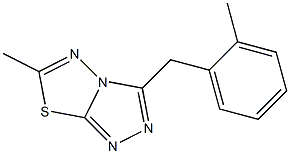 6-methyl-3-(2-methylbenzyl)[1,2,4]triazolo[3,4-b][1,3,4]thiadiazole Struktur