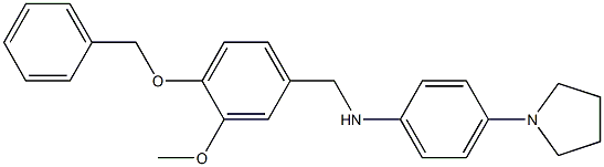 N-[4-(benzyloxy)-3-methoxybenzyl]-4-pyrrolidin-1-ylaniline Struktur