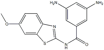 3,5-diamino-N-(6-methoxy-1,3-benzothiazol-2-yl)benzamide Struktur