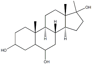 17-methylandrostane-3,6,17-triol Struktur