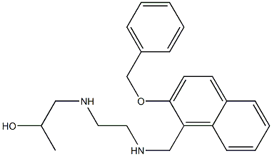 1-{[2-({[2-(benzyloxy)-1-naphthyl]methyl}amino)ethyl]amino}-2-propanol Struktur