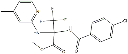 methyl 2-[(4-chlorobenzoyl)amino]-3,3,3-trifluoro-2-[(4-methylpyridin-2-yl)amino]propanoate Struktur