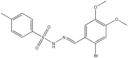 N'-(2-bromo-4,5-dimethoxybenzylidene)-4-methylbenzenesulfonohydrazide Struktur