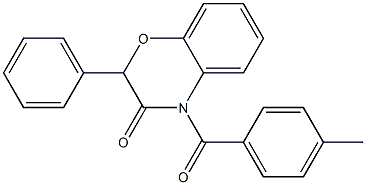 4-(4-methylbenzoyl)-2-phenyl-2H-1,4-benzoxazin-3(4H)-one Struktur