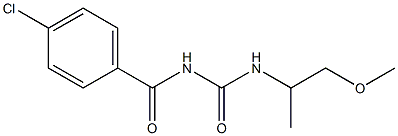 N-(4-chlorobenzoyl)-N'-(2-methoxy-1-methylethyl)urea Struktur