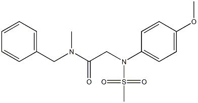 N-benzyl-2-[4-methoxy(methylsulfonyl)anilino]-N-methylacetamide Struktur