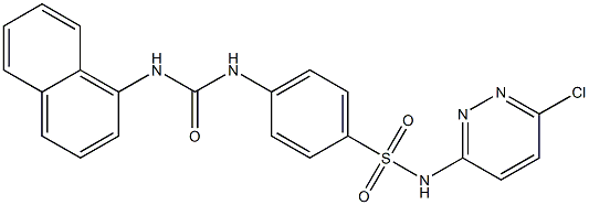 N-(6-chloro-3-pyridazinyl)-4-{[(1-naphthylamino)carbonyl]amino}benzenesulfonamide Struktur