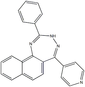 2-phenyl-5-(4-pyridinyl)-3H-naphtho[1,2-e][1,2,4]triazepine Struktur