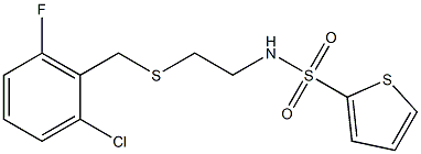 N-{2-[(2-chloro-6-fluorobenzyl)sulfanyl]ethyl}-2-thiophenesulfonamide Struktur