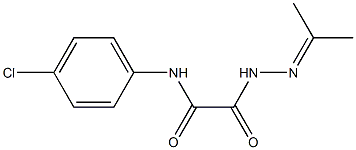 N-(4-chlorophenyl)-2-[2-(1-methylethylidene)hydrazino]-2-oxoacetamide Struktur