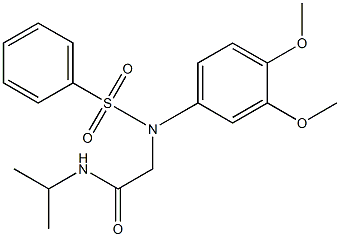 2-[3,4-dimethoxy(phenylsulfonyl)anilino]-N-isopropylacetamide Struktur