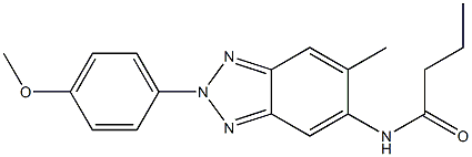 N-[2-(4-methoxyphenyl)-6-methyl-2H-1,2,3-benzotriazol-5-yl]butanamide Struktur