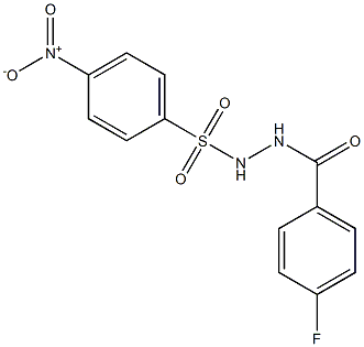 N'-(4-fluorobenzoyl)-4-nitrobenzenesulfonohydrazide Struktur