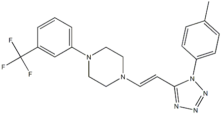 1-{2-[1-(4-methylphenyl)-1H-tetraazol-5-yl]vinyl}-4-[3-(trifluoromethyl)phenyl]piperazine Struktur