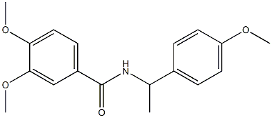 3,4-dimethoxy-N-[1-(4-methoxyphenyl)ethyl]benzamide Struktur