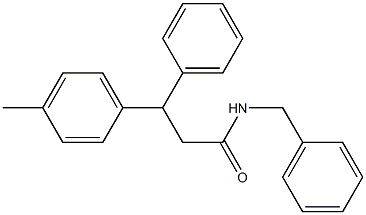 N-benzyl-3-(4-methylphenyl)-3-phenylpropanamide Struktur