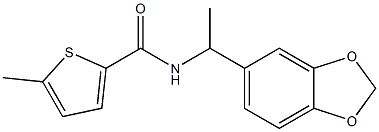 N-[1-(1,3-benzodioxol-5-yl)ethyl]-5-methyl-2-thiophenecarboxamide Struktur