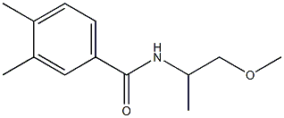 N-(2-methoxy-1-methylethyl)-3,4-dimethylbenzamide Struktur