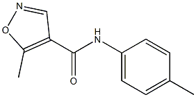 5-methyl-N-(4-methylphenyl)-4-isoxazolecarboxamide Struktur