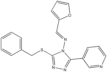 N-[3-(benzylsulfanyl)-5-(3-pyridinyl)-4H-1,2,4-triazol-4-yl]-N-(2-furylmethylene)amine Struktur