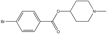 1-methyl-4-piperidinyl 4-bromobenzoate Struktur