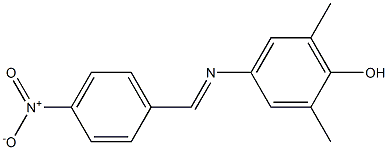 4-({4-nitrobenzylidene}amino)-2,6-dimethylphenol Struktur