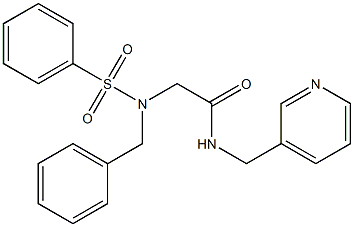 2-[benzyl(phenylsulfonyl)amino]-N-(3-pyridinylmethyl)acetamide Struktur