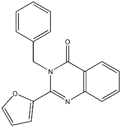 3-benzyl-2-(2-furyl)-4(3H)-quinazolinone Struktur