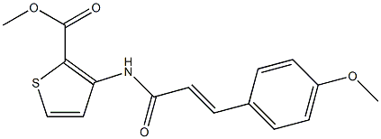 methyl 3-{[3-(4-methoxyphenyl)acryloyl]amino}-2-thiophenecarboxylate Struktur