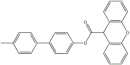 4'-methyl[1,1'-biphenyl]-4-yl 9H-xanthene-9-carboxylate Struktur