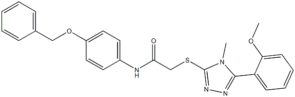 N-[4-(benzyloxy)phenyl]-2-{[5-(2-methoxyphenyl)-4-methyl-4H-1,2,4-triazol-3-yl]sulfanyl}acetamide Struktur