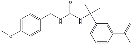 N-[1-(3-isopropenylphenyl)-1-methylethyl]-N'-(4-methoxybenzyl)urea Struktur