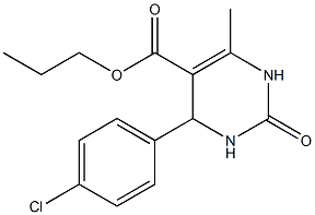 propyl 4-(4-chlorophenyl)-6-methyl-2-oxo-1,2,3,4-tetrahydro-5-pyrimidinecarboxylate Struktur