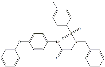 2-{benzyl[(4-methylphenyl)sulfonyl]amino}-N-(4-phenoxyphenyl)acetamide Struktur